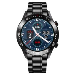 Wireless Smart Watch Fitness Tracker IP68 Waterproof Sport Bracelet (Color: Black)