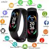 Unisex M6 Fitness Tracker; Smart Watch With Heart Rate Sleep Blood Oxygen Monitor; IP68 Waterproof Watch; Step Calorie Counter Pedometer For Android I